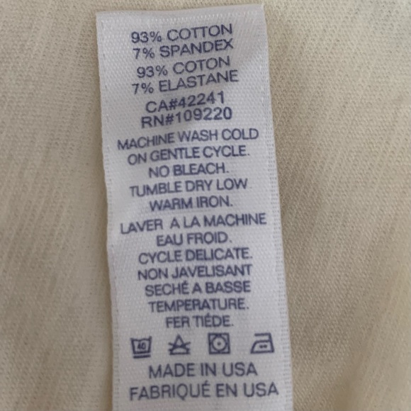 Velvet by Graham & Spencer Meri Wrap Front Fitted Top in Cream, Size XS - Picture 8 of 8